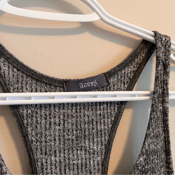 Grey Ribbed Midi Dress - Picture 7 of 8